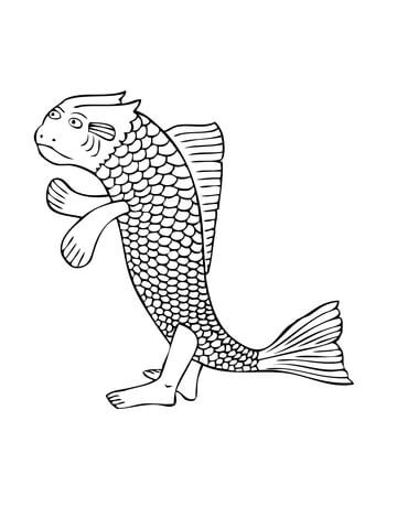 Mudskipper Walking Fish Coloring Page